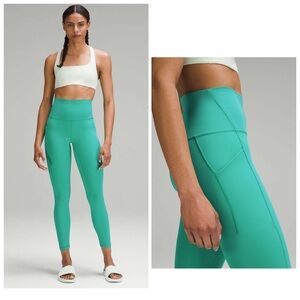 Lululemon Kelly Green Align High Rise Rise Pant with Pockets NWT